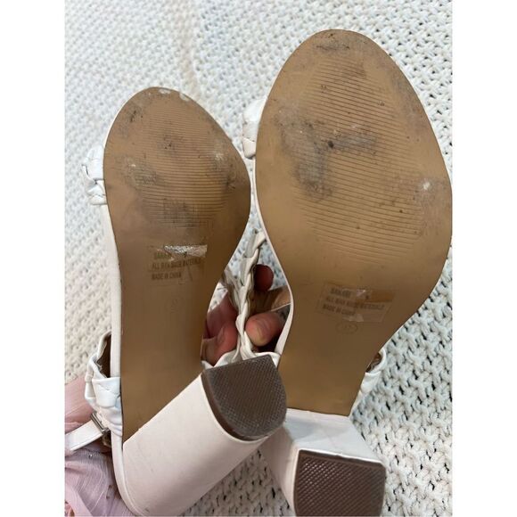 Charlotte Russe womens white heels size 9 trendy heels summer shoe - Picture 5 of 8